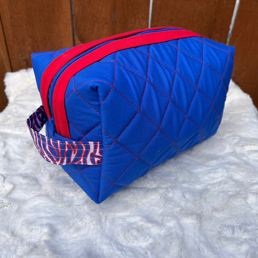 Mafia Surprise Large Boxy Zippered  Quilted Pouch