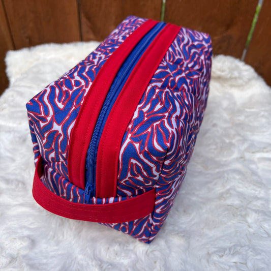 Mafia Large Boxy Zippered  Quilted Pouch