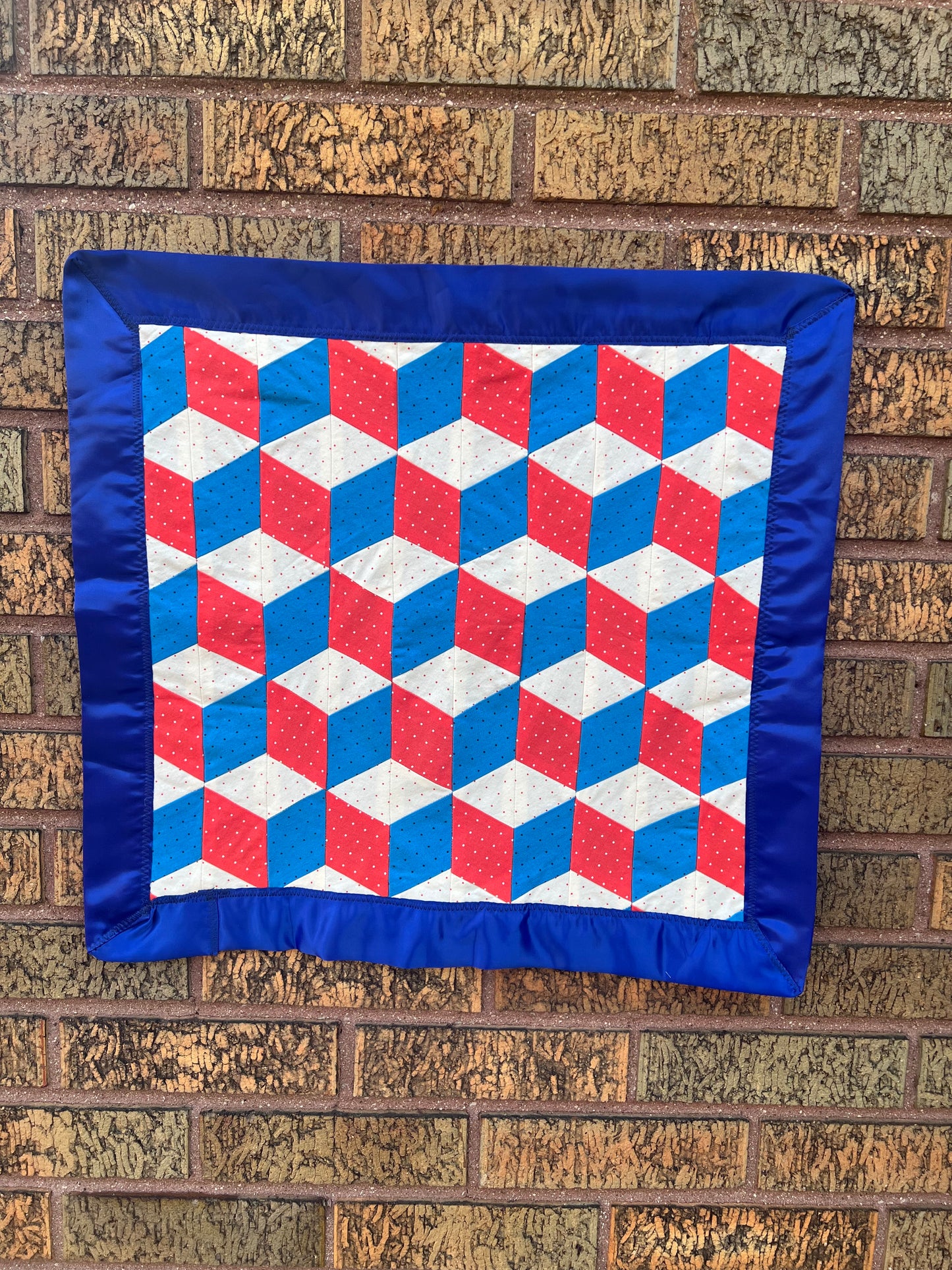 Tumbling Block Stroller Quilt