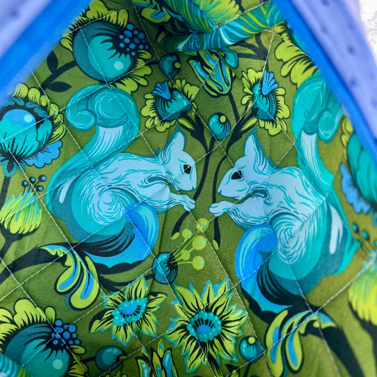 Patchwork Large Boxy Quilted Zippered Bag