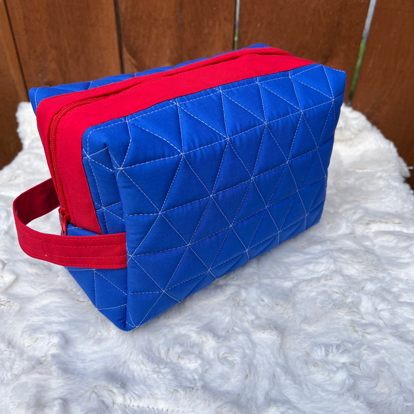 Mafia Surprise Large Boxy Zippered  Quilted Pouch