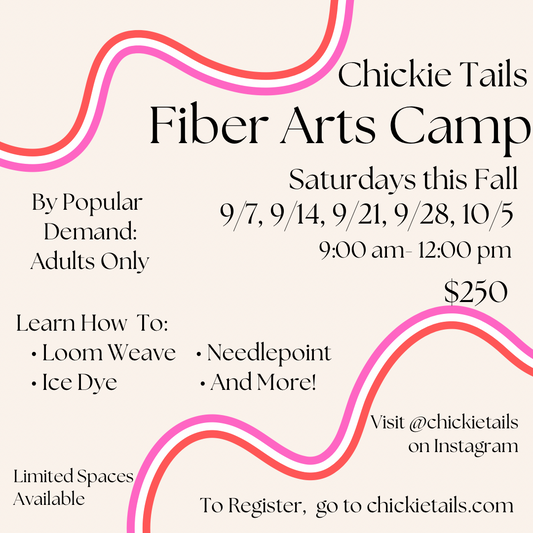 *Adult* Fiber Arts Camp (5 Saturdays, 9am-12pm)