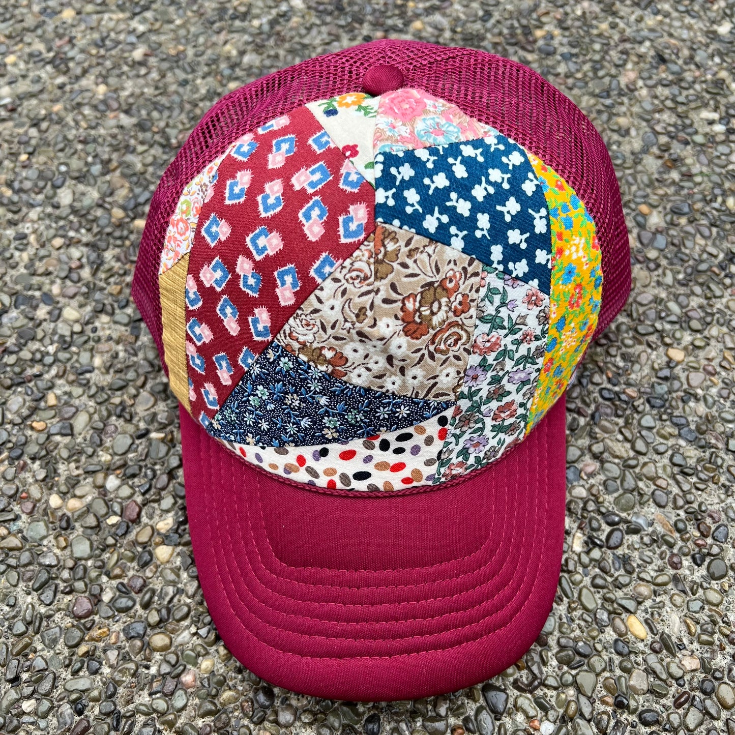 Maroon Improv Quilted Trucker Hat