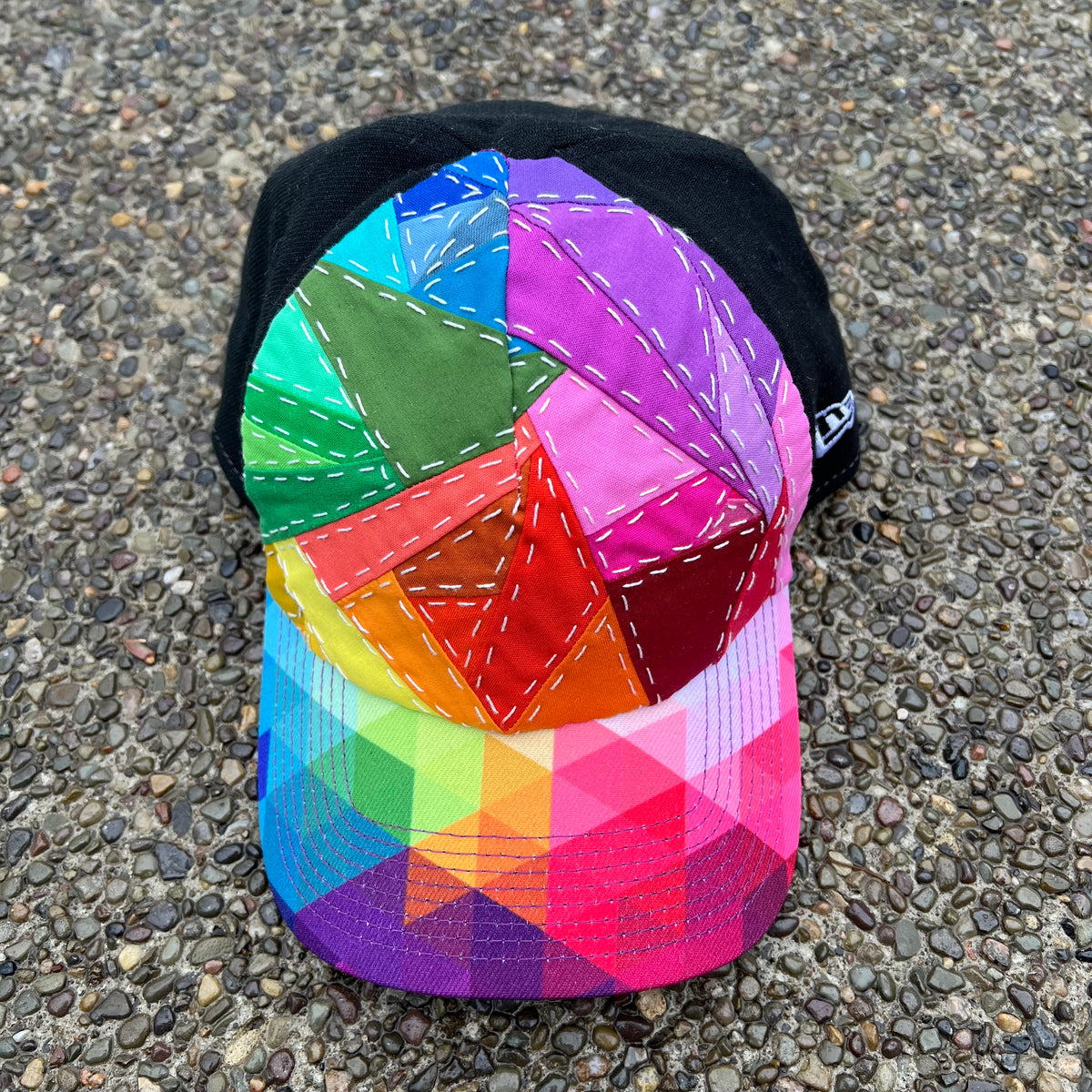Hat, Up cycled, Hand Crafted, Patch, Tie Dye Hat, NWT, UNISEX! mens-imperial-yellow-valspar-  main image 4